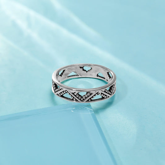 Uncategorized - Pure Silver Ring &#8211; Antique Silver Oxidised Ring