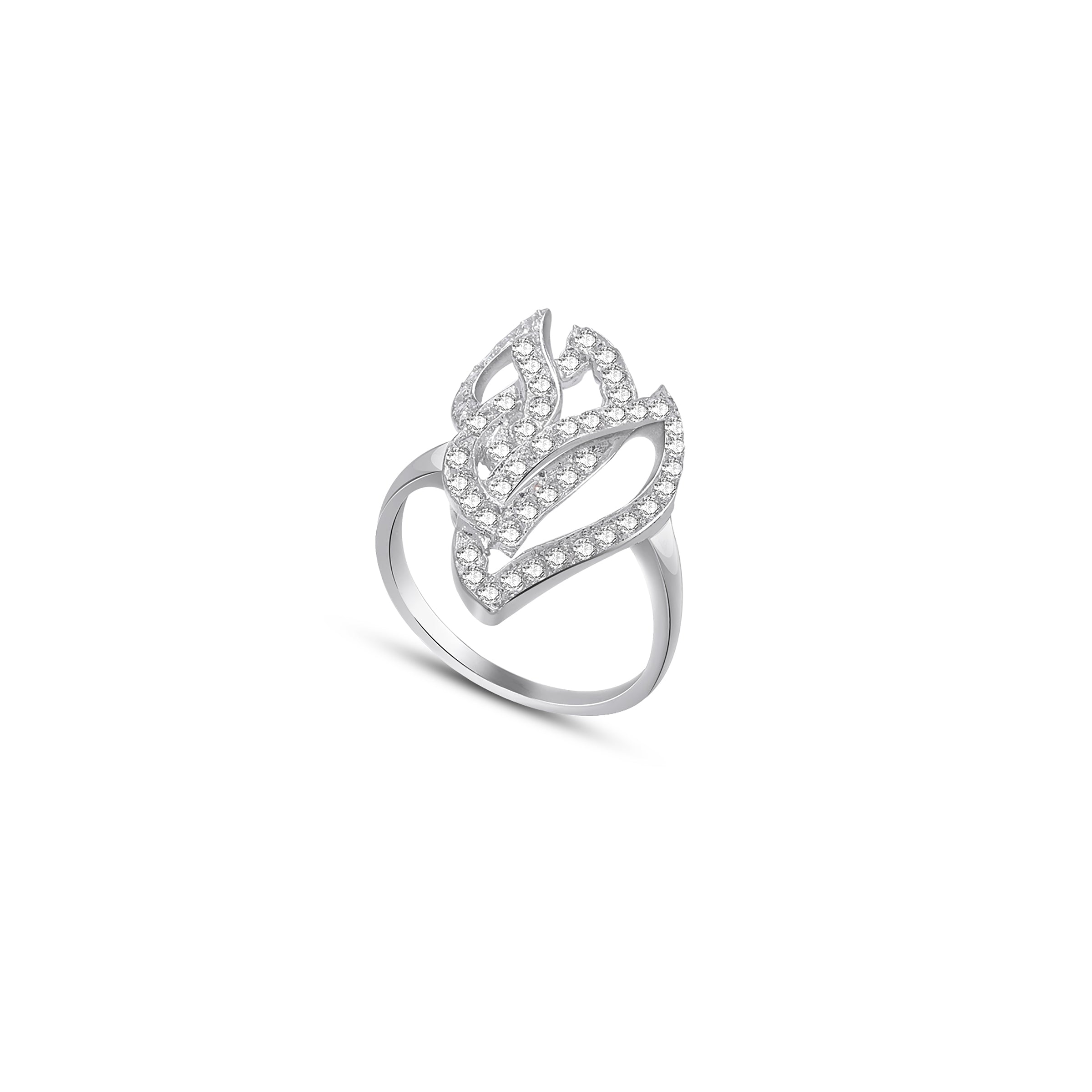 148 - Pure Silver Ring &#8211; Blazing Brilliance with CZ Filling