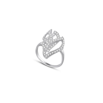 148 - Pure Silver Ring &#8211; Blazing Brilliance with CZ Filling