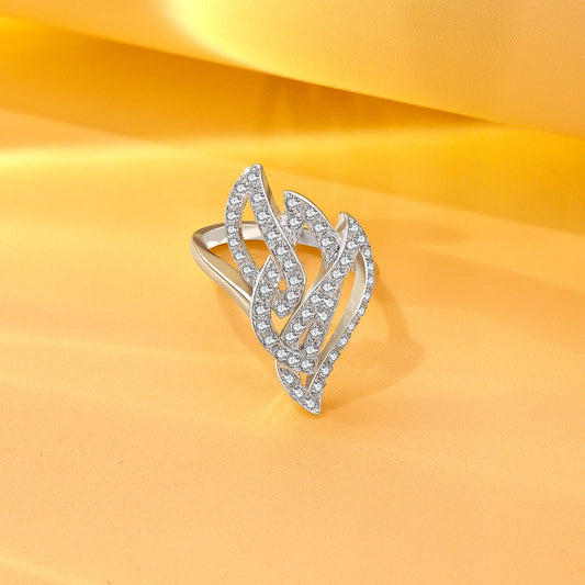 Silver Rings - Pure Silver Ring &#8211; Blazing Brilliance with CZ Filling