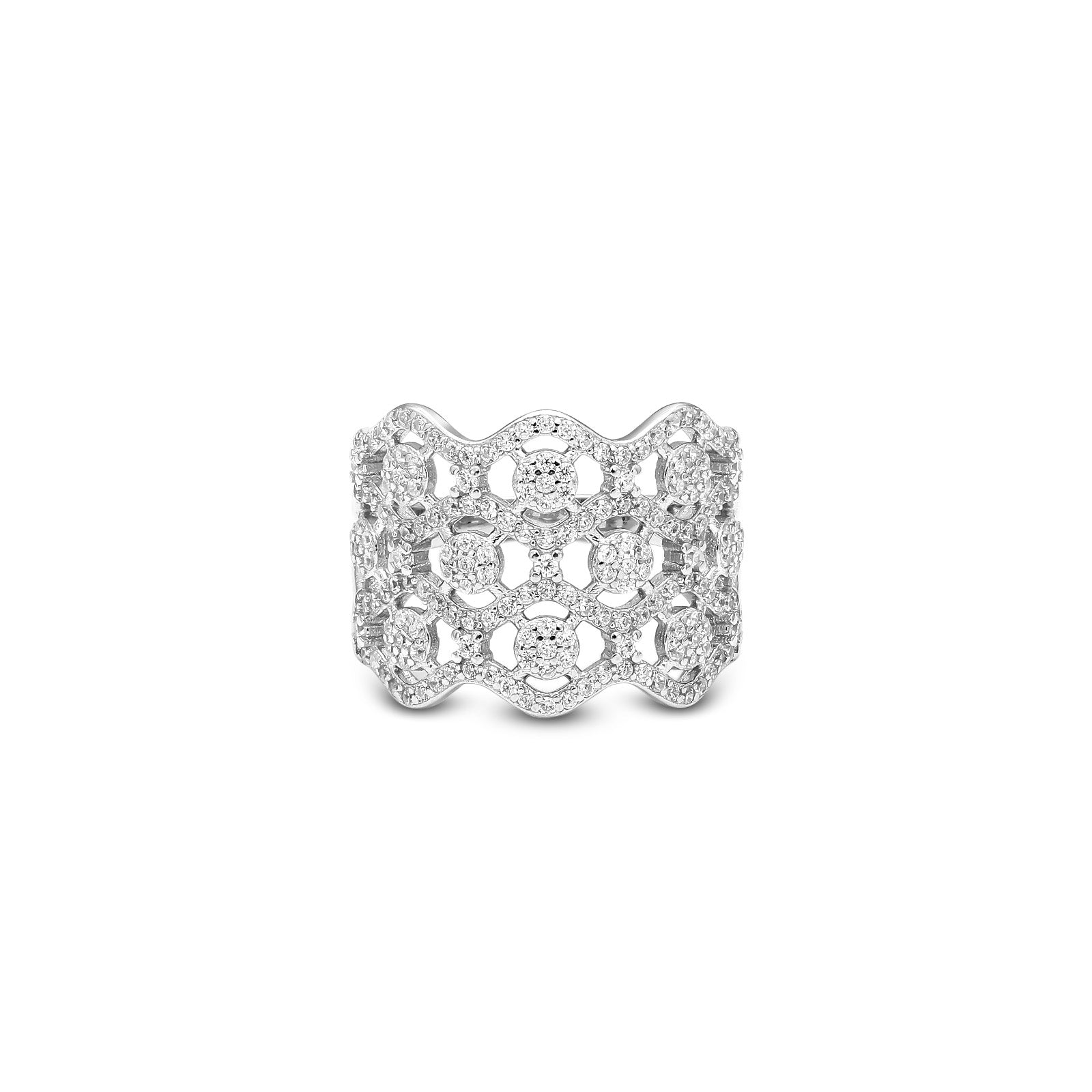 Uncategorized - Pure Silver Ring &#8211; Crown Stone Ring in CZ