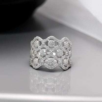 Uncategorized - Pure Silver Ring &#8211; Crown Stone Ring in CZ