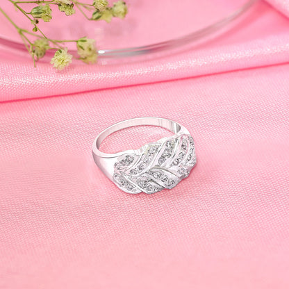 Uncategorized - Pure silver ring &#8211; CS Sparkling Leaf Whisper