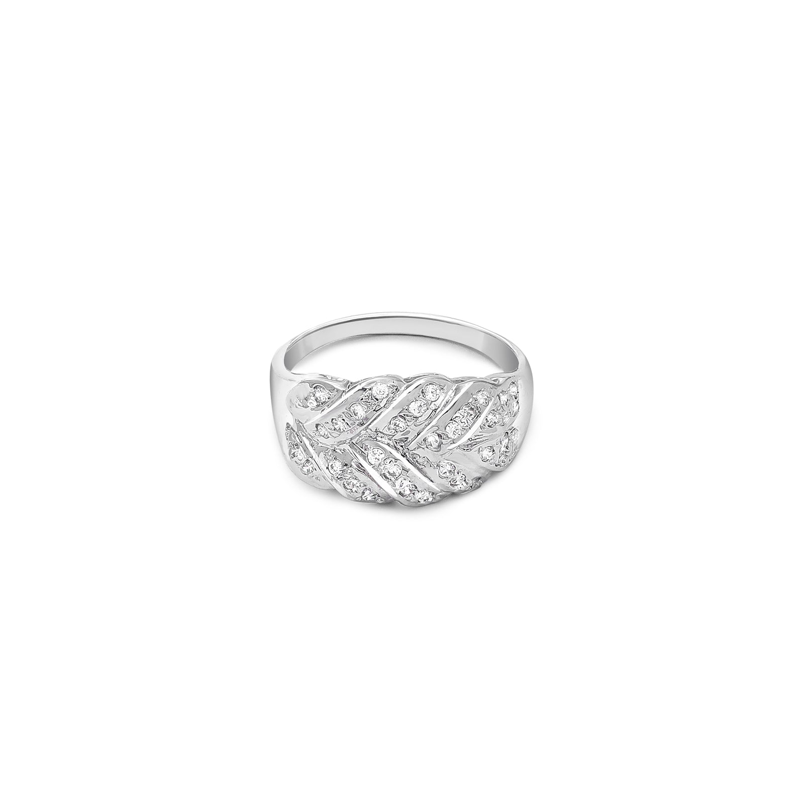 Uncategorized - Pure silver ring &#8211; CS Sparkling Leaf Whisper
