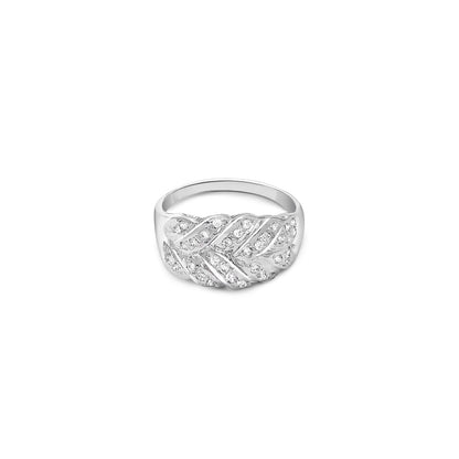 Uncategorized - Pure silver ring &#8211; CS Sparkling Leaf Whisper
