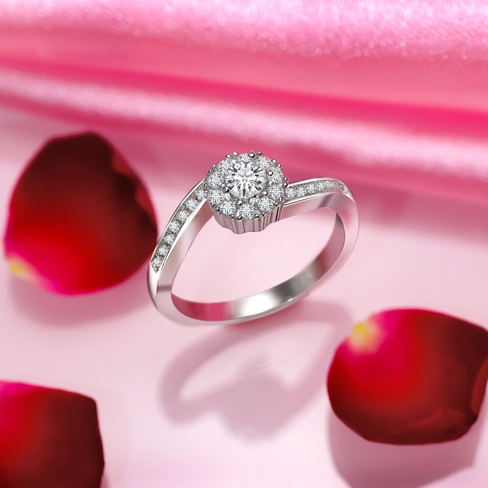 Silver Rings - Pure Silver Ring &#8211; Cubic Zirconia Ring for Women