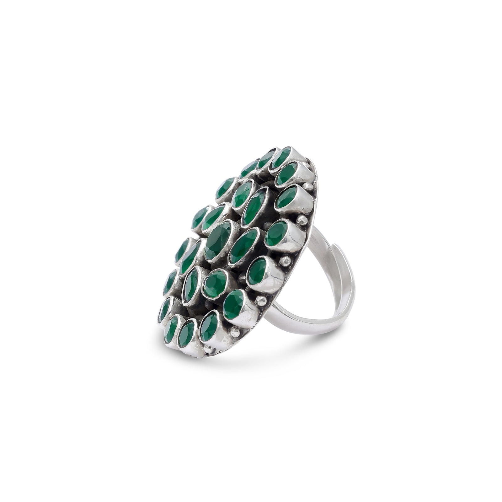 Uncategorized - Pure Silver Ring &#8211; Eternal Glow of Silver Emerald Ring