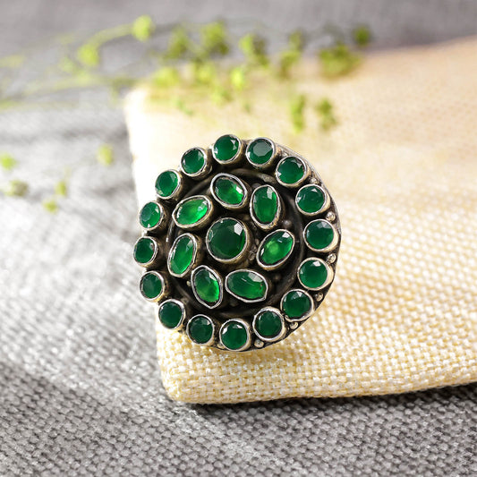 Uncategorized - Pure Silver Ring &#8211; Eternal Glow of Silver Emerald Ring