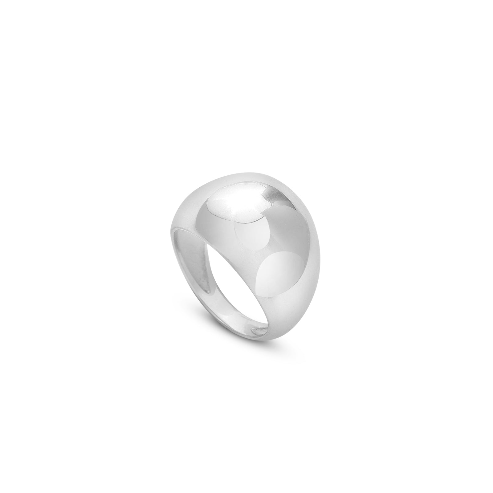 Uncategorized - Pure Silver Ring &#8211; Glossy Band With Lustre Loop