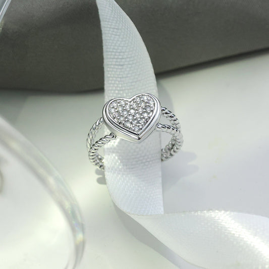 Love Ring - Pure Silver Ring &#8211; Made With Heart&#8217;s Whirlwind