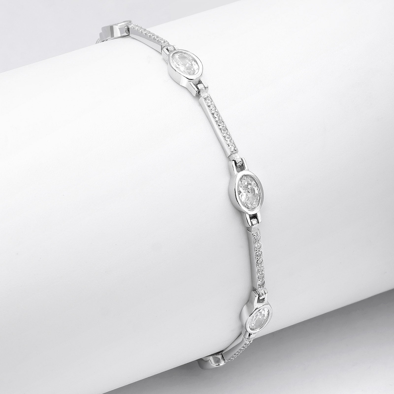 Silver Bracelets - Silver Chain Bracelet – A Sparkling Statement