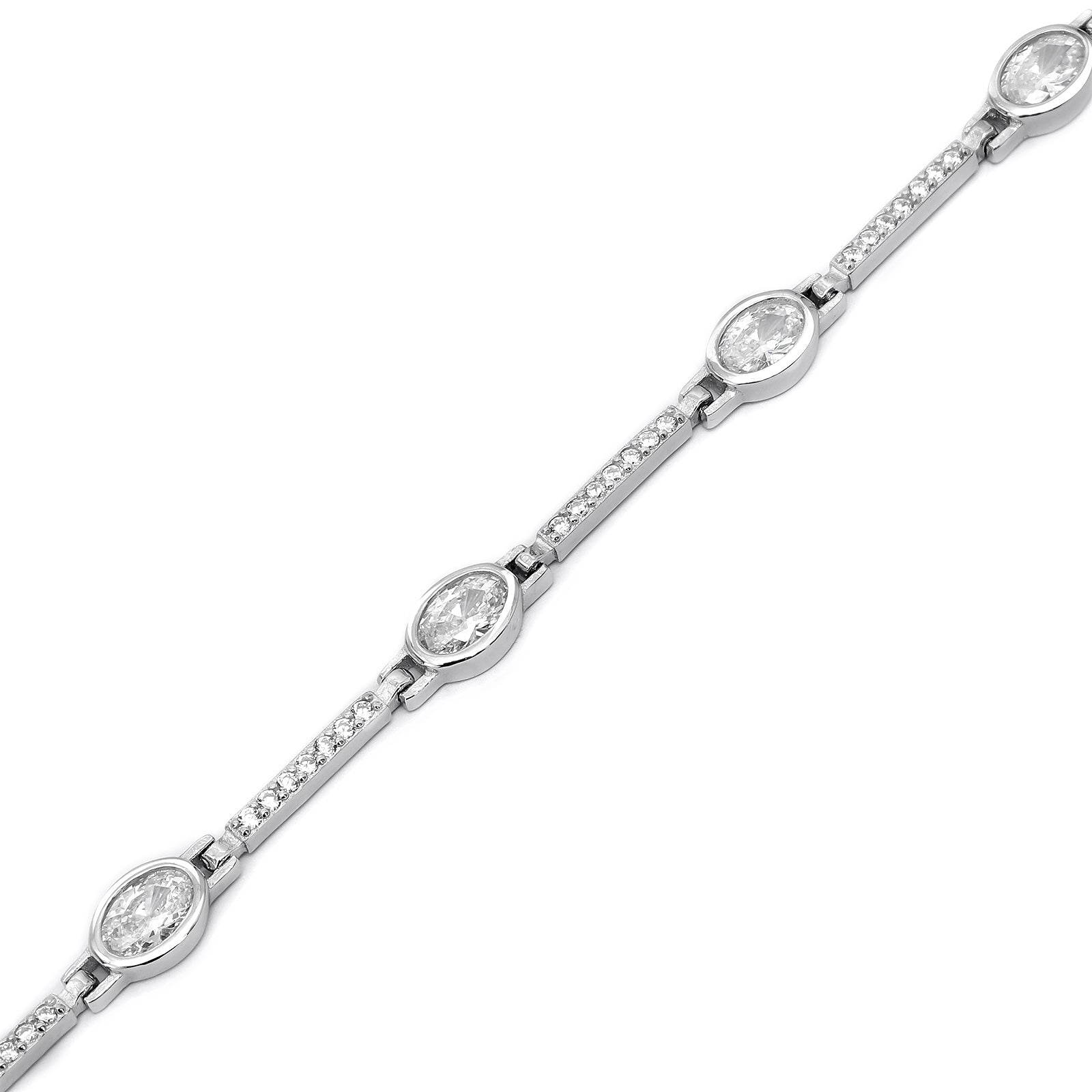 Silver Bracelets - Silver Chain Bracelet – A Sparkling Statement