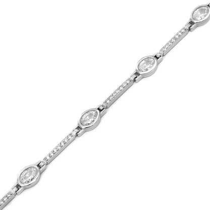 Silver Bracelets - Silver Chain Bracelet – A Sparkling Statement