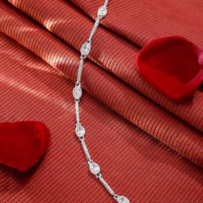 Silver Bracelets - Silver Chain Bracelet – A Sparkling Statement