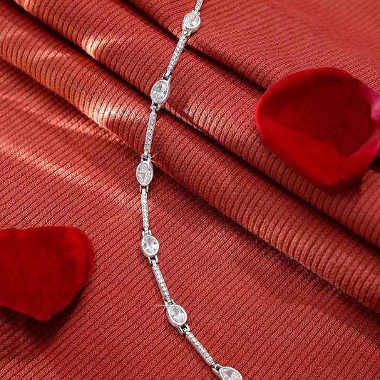 Silver Bracelets - Silver Chain Bracelet – A Sparkling Statement