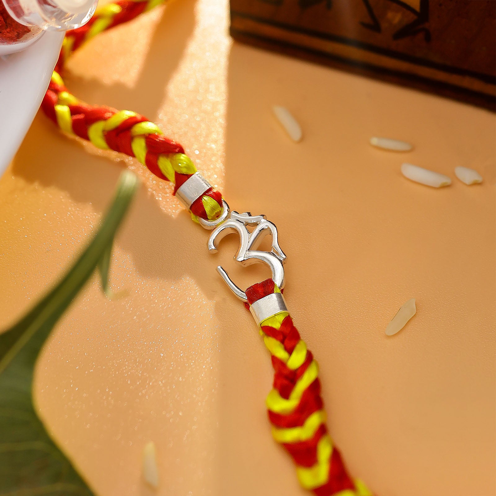 Pure Silver Rakhi - Feel The Peace With Om Pendant - Tweov Jewels
