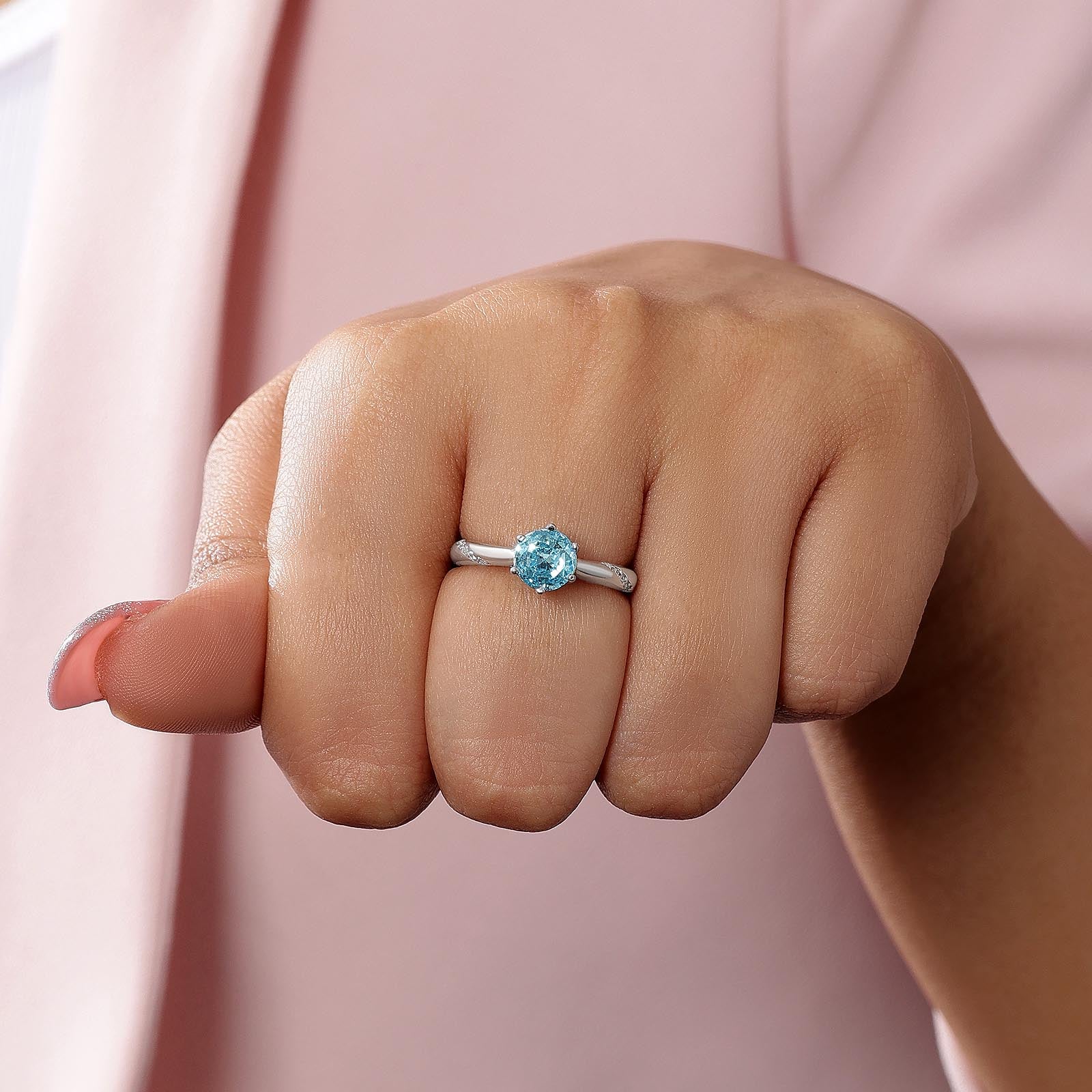 Silver Rings - Silver Ring For Women &#8211; Brilliance of Blue Zircon