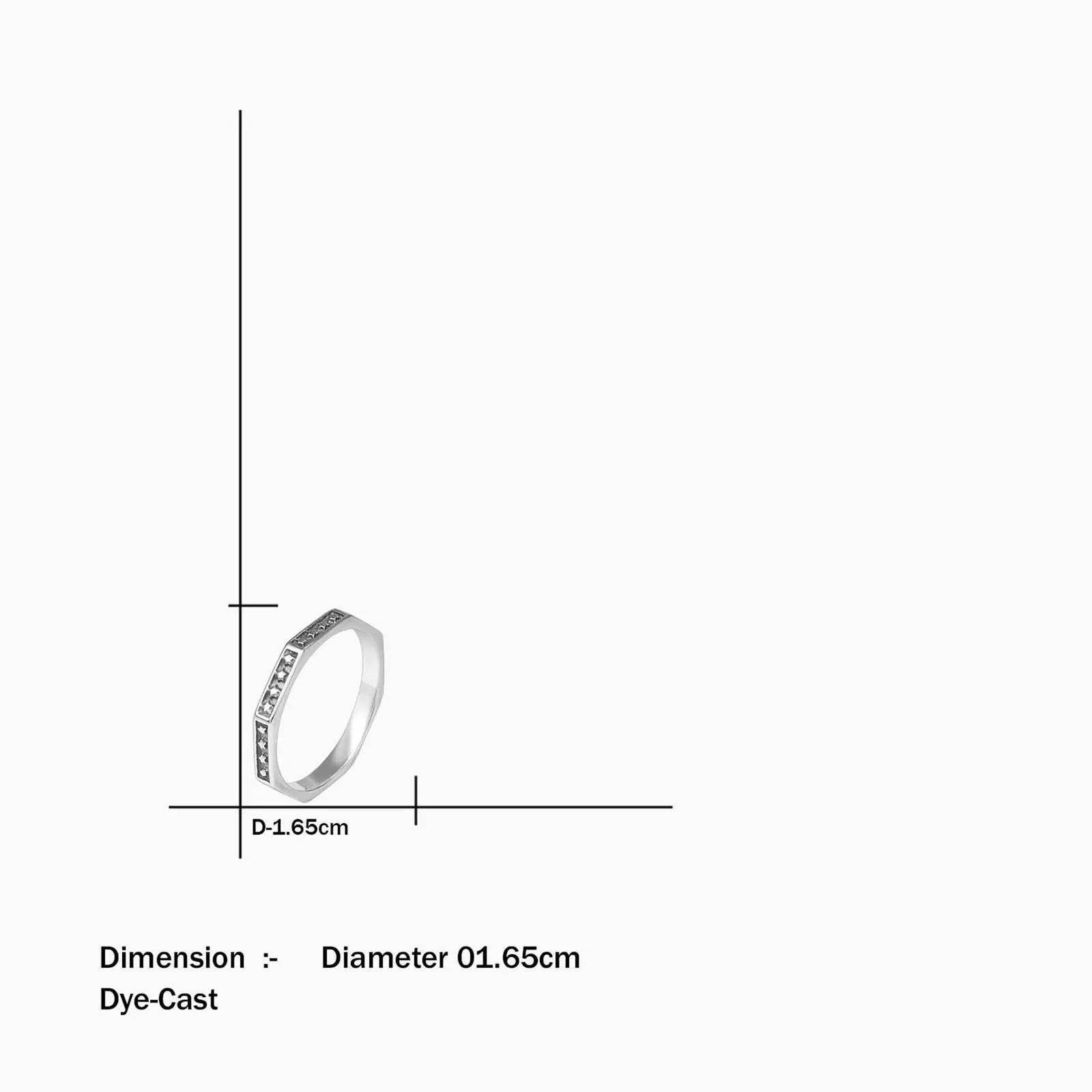 Oxidized Star Design Silver Band Ring