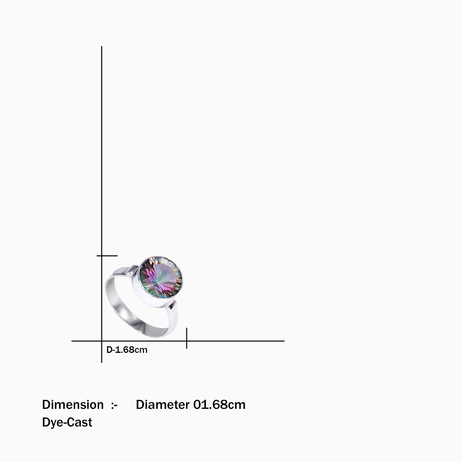 Pure Silver Ring - Rich Multihue CZ Band For Wedding - Tweov Jewels