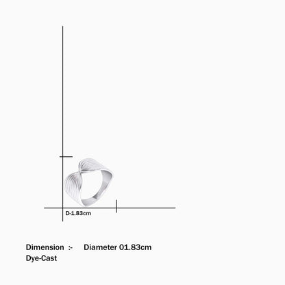 Silver Wing Design Band Ring