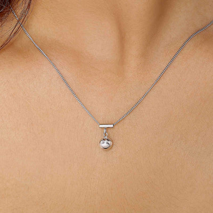 Uncategorized - Sphere Charm Necklace For Women – 925 Sterling Silver Rhodium Plated
