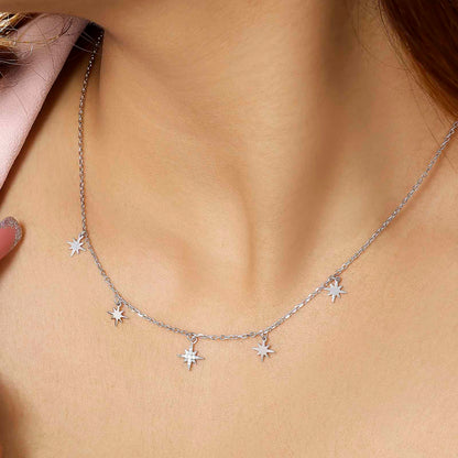 Silver Necklaces - Star Necklace Silver &#8211; Celestial Shine