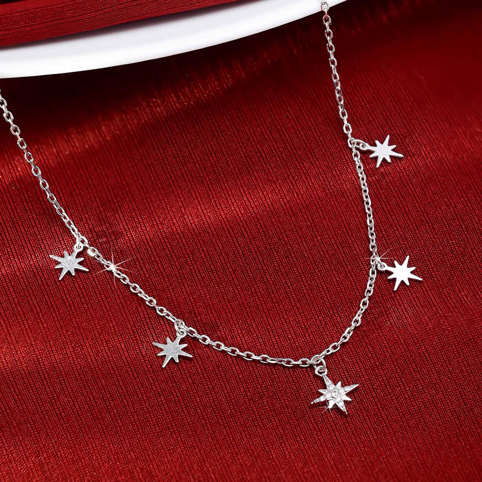 Silver Necklaces - Star Necklace Silver &#8211; Celestial Shine
