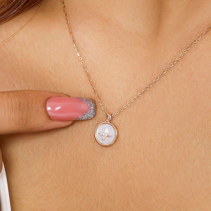 Uncategorized - Star Pendant Necklace for Women – 925 Sterling Silver Rose Gold Plated