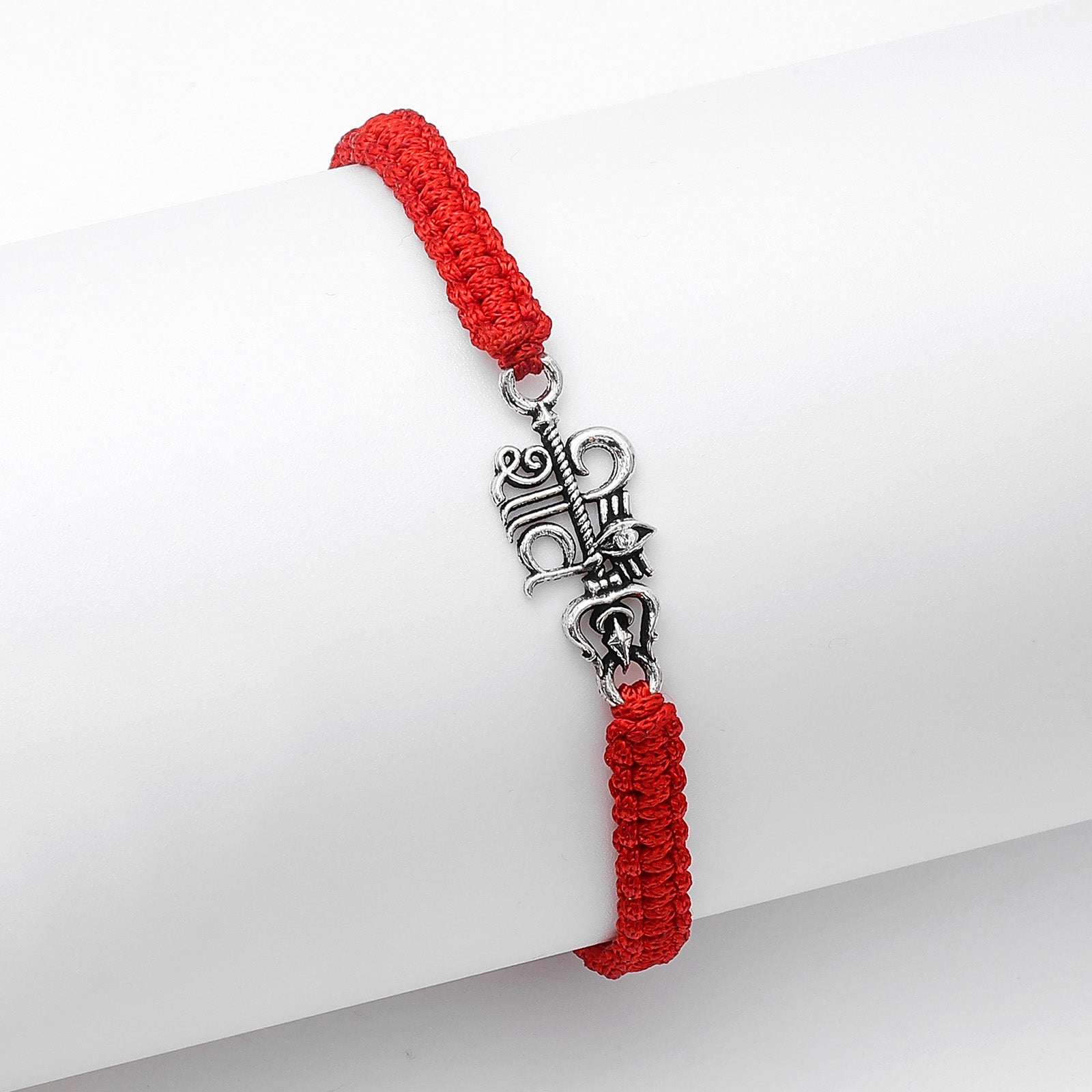 Tripund Shiv Silver Rakhi - Tweov Jewels