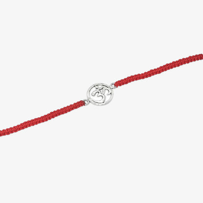 Silver Om Rakhi for Brother