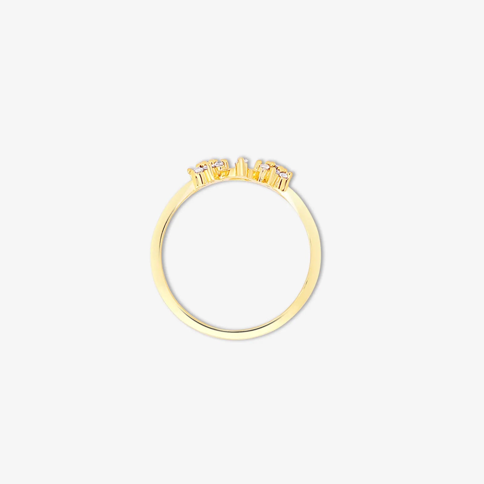 Gold Plated Silver Duo Flower Ring